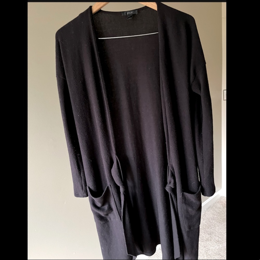 Jcrew black king cardigan xxs